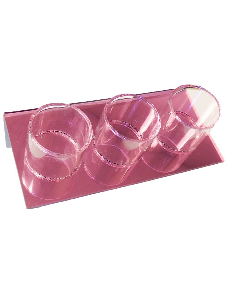 Display stand 3 round holders * Pink 