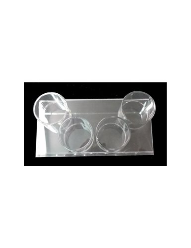 Display stand 4 round holders * Clear